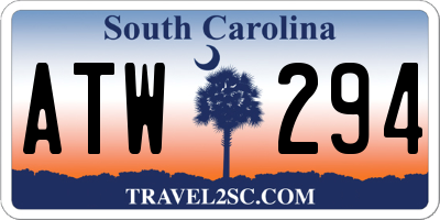 SC license plate ATW294