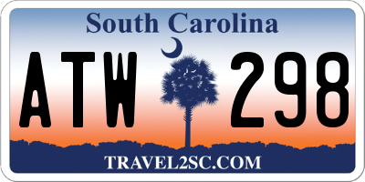 SC license plate ATW298