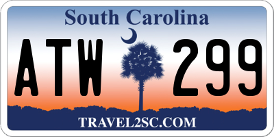 SC license plate ATW299