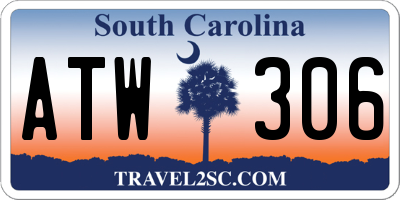 SC license plate ATW306