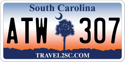 SC license plate ATW307