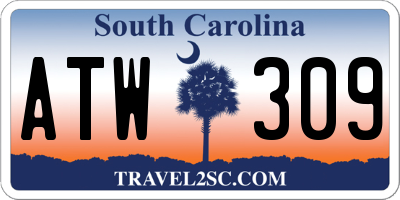 SC license plate ATW309
