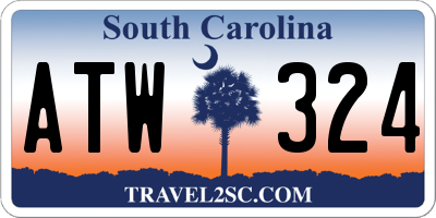SC license plate ATW324