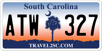 SC license plate ATW327