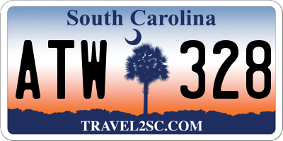 SC license plate ATW328