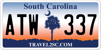 SC license plate ATW337