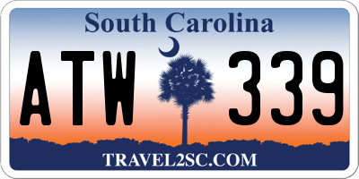 SC license plate ATW339
