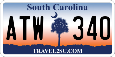 SC license plate ATW340
