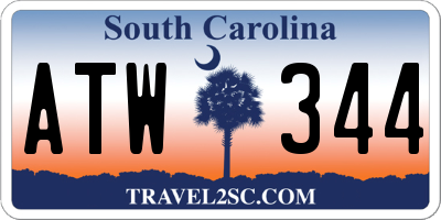 SC license plate ATW344