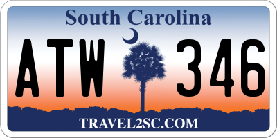 SC license plate ATW346