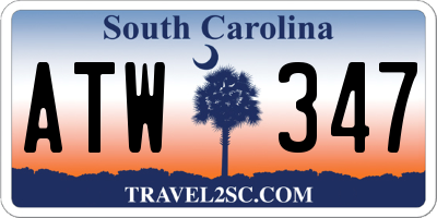 SC license plate ATW347