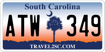 SC license plate ATW349