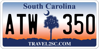 SC license plate ATW350