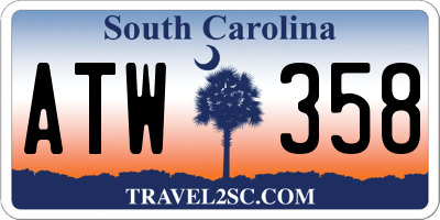 SC license plate ATW358