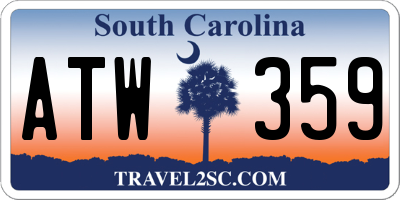 SC license plate ATW359