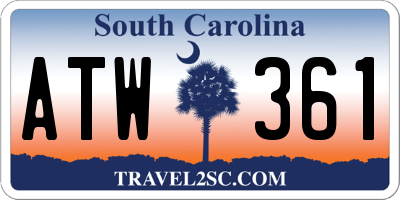 SC license plate ATW361