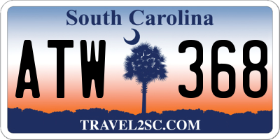 SC license plate ATW368