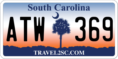 SC license plate ATW369