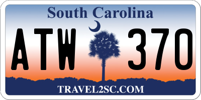 SC license plate ATW370