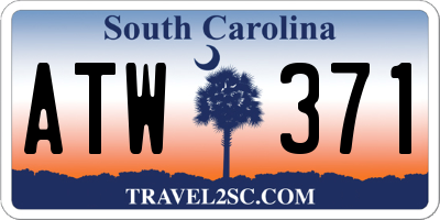 SC license plate ATW371