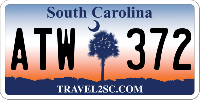 SC license plate ATW372