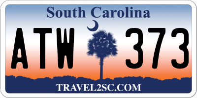 SC license plate ATW373