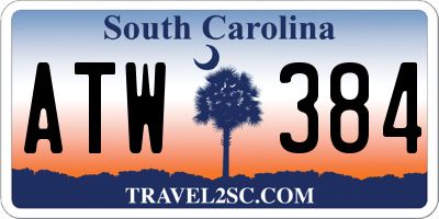 SC license plate ATW384