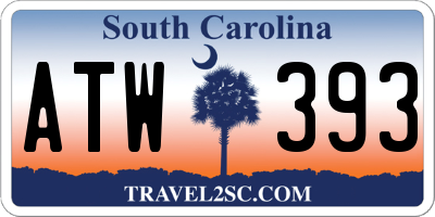 SC license plate ATW393