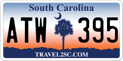 SC license plate ATW395