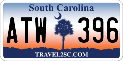 SC license plate ATW396
