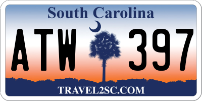 SC license plate ATW397