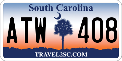 SC license plate ATW408