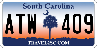 SC license plate ATW409