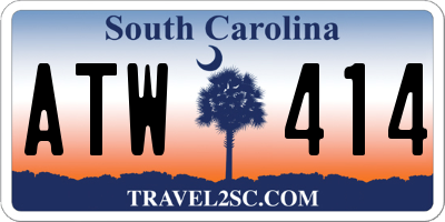 SC license plate ATW414