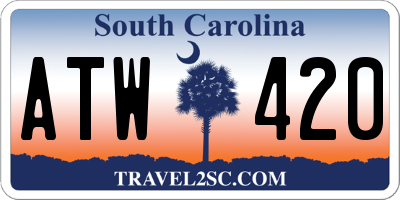 SC license plate ATW420