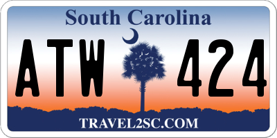 SC license plate ATW424