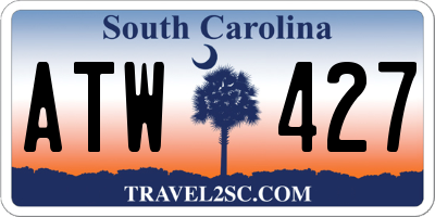 SC license plate ATW427
