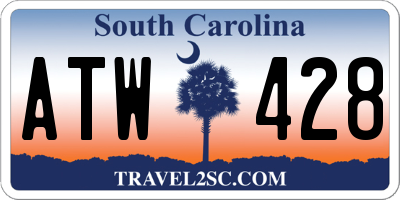 SC license plate ATW428