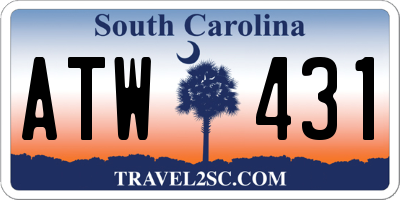 SC license plate ATW431