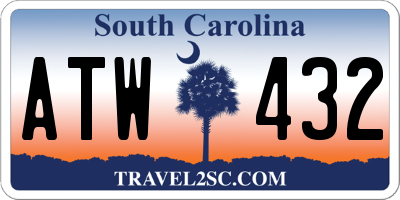 SC license plate ATW432
