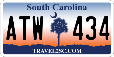 SC license plate ATW434