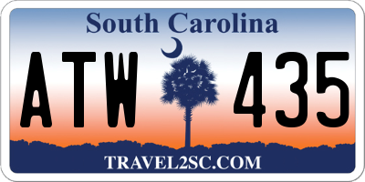 SC license plate ATW435