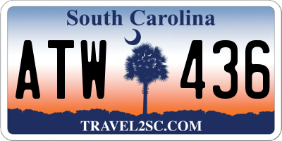 SC license plate ATW436