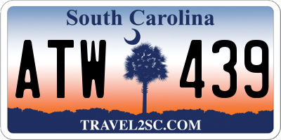 SC license plate ATW439