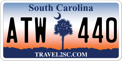 SC license plate ATW440