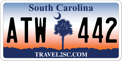 SC license plate ATW442