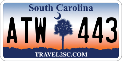 SC license plate ATW443