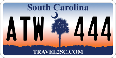 SC license plate ATW444