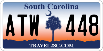 SC license plate ATW448