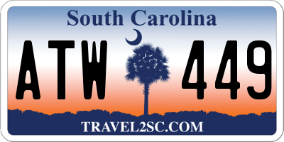 SC license plate ATW449
